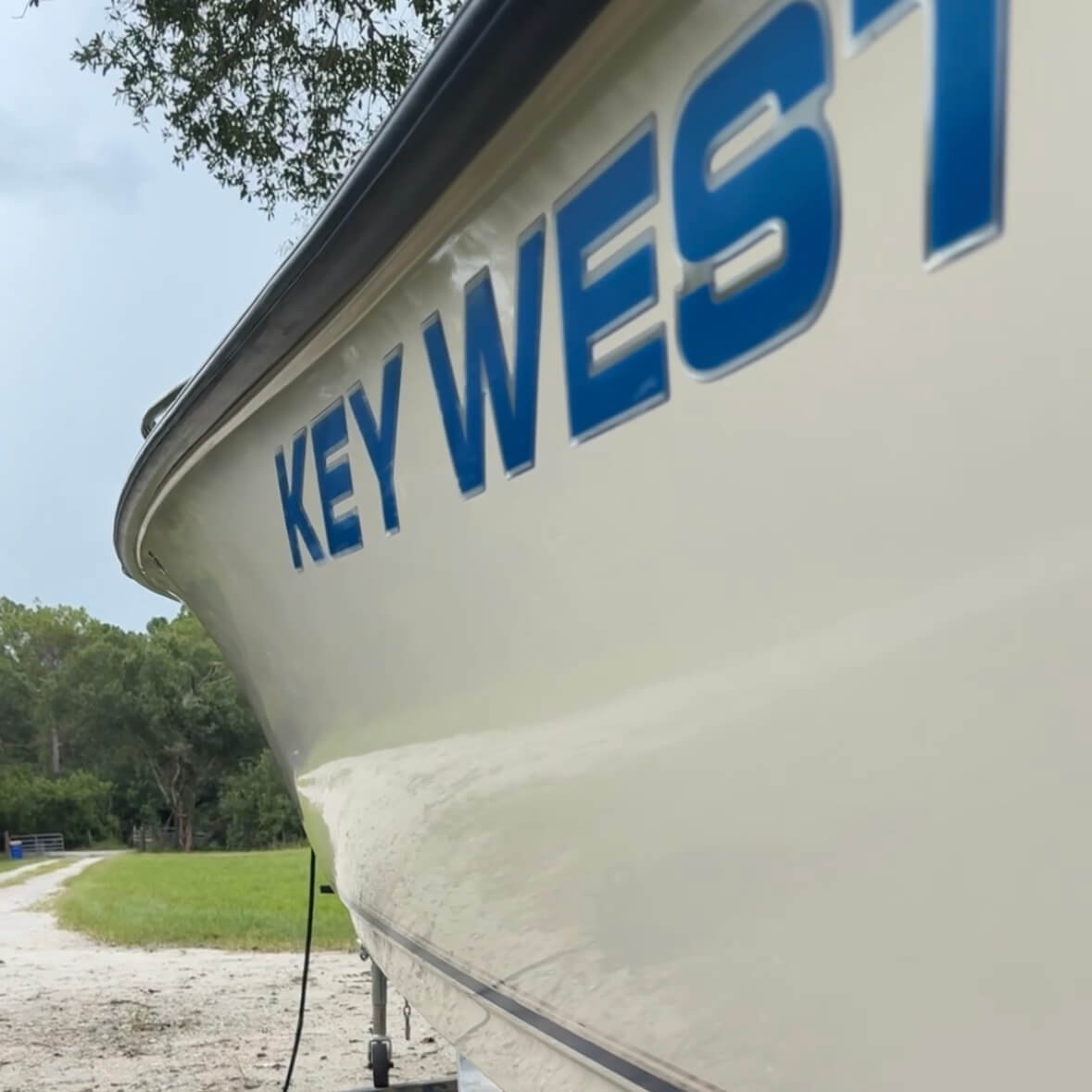 Boat gelcoat after polishing