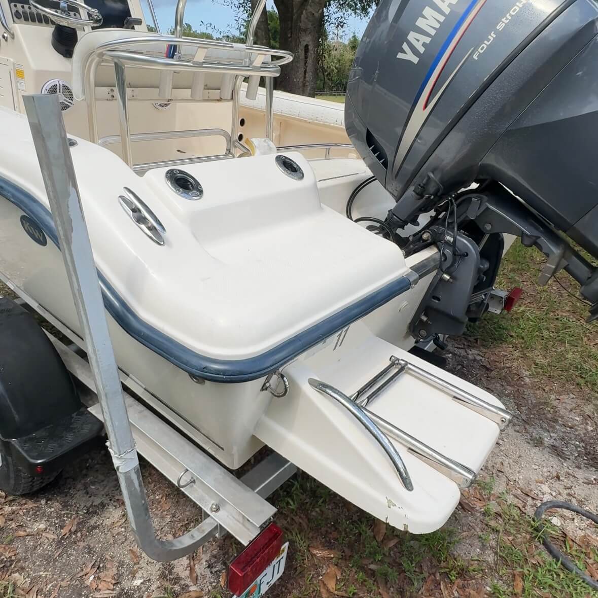 Polished marine hardware after cleaning
